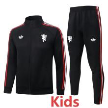 2026/27 M Utd Black Kids Jacket Tracksuit