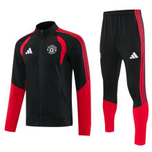 2026/27 M Utd Black Red Jacket Tracksuit