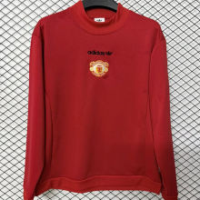 2027 M Utd Red Retro Style Long Sleeve Sweater Jersey