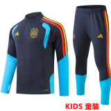 2026/27 Spain Royal Blue Kids Sweater Tracksuit （2 Stars 2星）