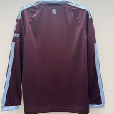 2026/27 Aston Villa Home Fans Long Sleeve Soccer Jersey 带胸前广告