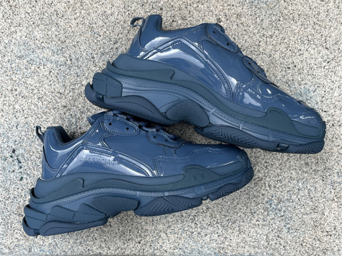 Balenciaga 1.0 Daddy Shoes Patent Leather Lake Blue（7-12 work day deliver）
