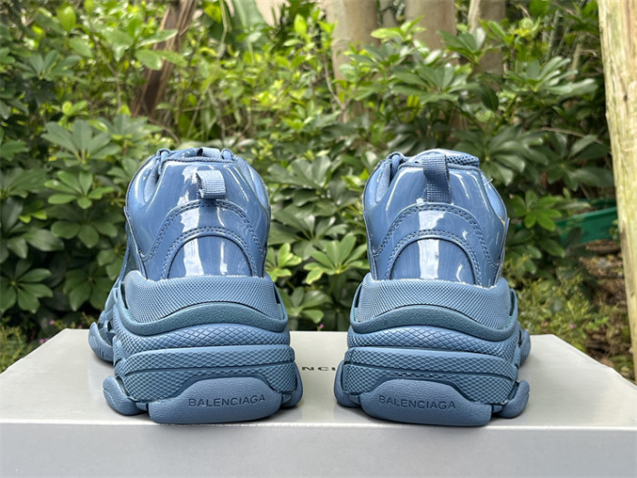 Balenciaga 1.0 Daddy Shoes Patent Leather Lake Blue（7-12 work day deliver）