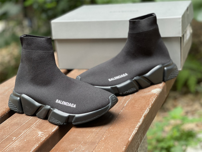 Paris Sock Shoes, Pure Black（7-12 work day deliver）