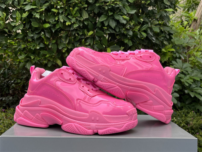 Balenciaga 1.0 Daddy Shoes Pink Patent Leather（7-12 work day deliver）