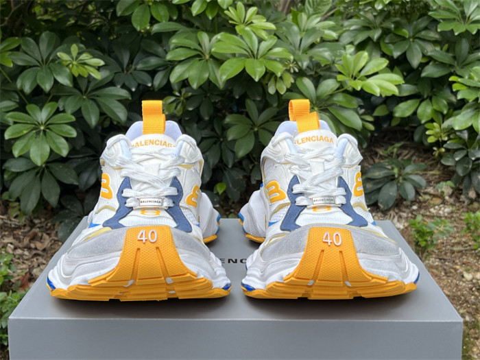 Balenciaga 10XL CARGO Yellow Blue Mesh Round Toe Lace-up Low Top（7-12 work day deliver）