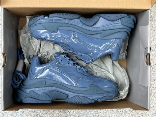 Balenciaga 1.0 Daddy Shoes Patent Leather Lake Blue（7-12 work day deliver）