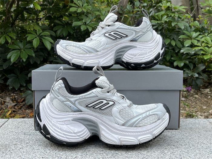 Balenciaga 10XL CARGO Silver Mesh Round Toe Lace-up Low Top（7-12 work day deliver）