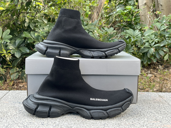 Balenciaga 10 3XL all black socks shoes（7-12 work day deliver）