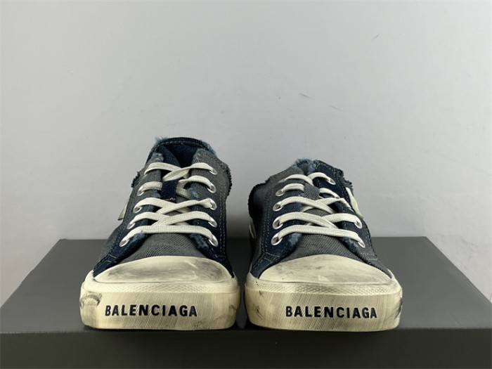Balenciaga 22 summer new PARIS worn and distressed effect casual low-top canvas shoes（7-12 work day deliver）