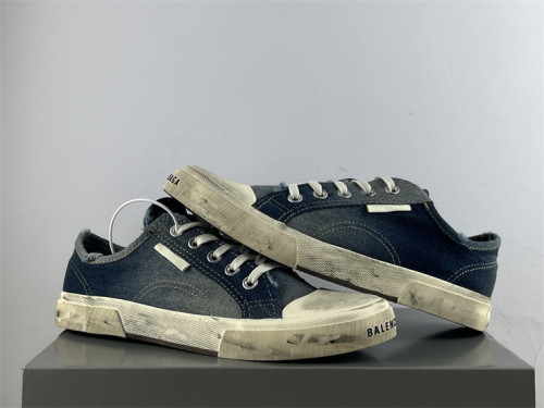 Balenciaga 22 summer new PARIS worn and distressed effect casual low-top canvas shoes（7-12 work day deliver）