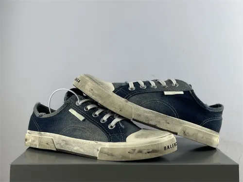 Balenciaga 22 summer new PARIS worn and distressed effect casual low-top canvas shoes（7-12 work day deliver）