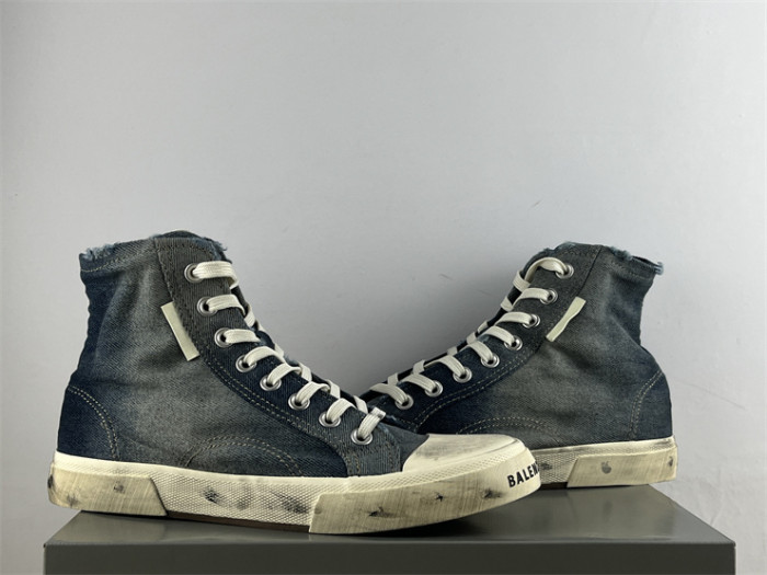 Balenciaga 22 summer new PARIS worn and distressed effect casual low-top canvas shoes（7-12 work day deliver）