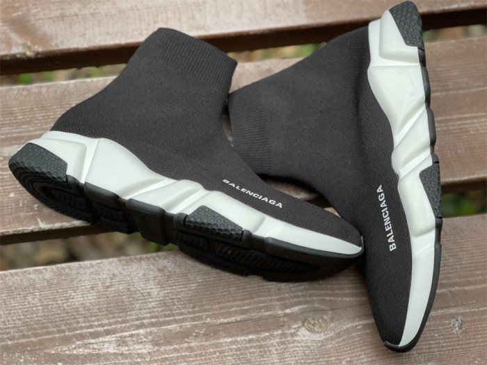 Paris Sock Shoes, Black White Black（7-12 work day deliver）