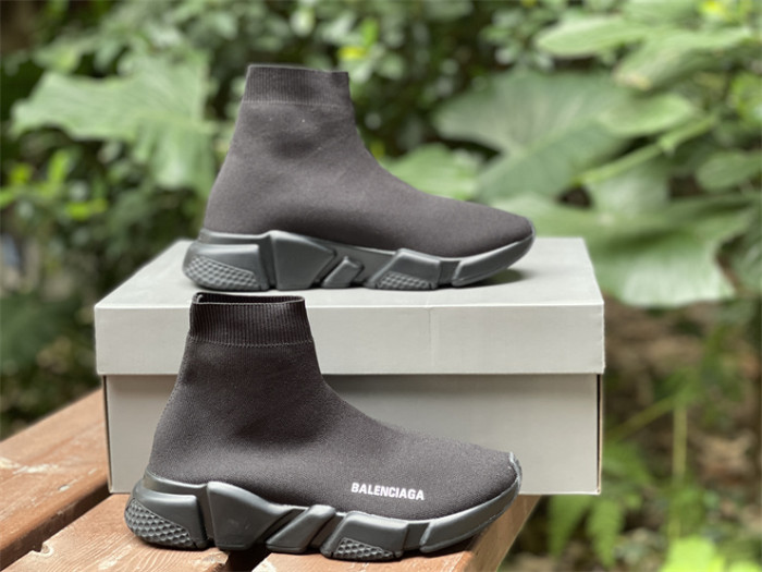 Paris Sock Shoes, Pure Black（7-12 work day deliver）