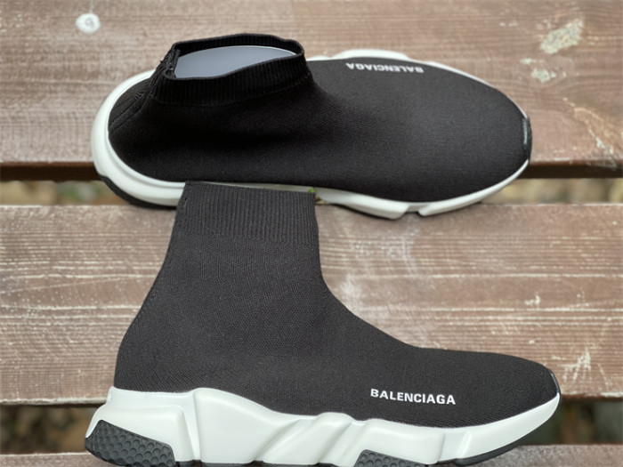 Paris Sock Shoes, Black White Black（7-12 work day deliver）