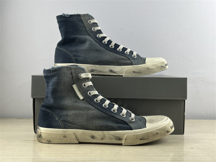 Balenciaga 22 summer new PARIS worn and distressed effect casual low-top canvas shoes（7-12 work day deliver）