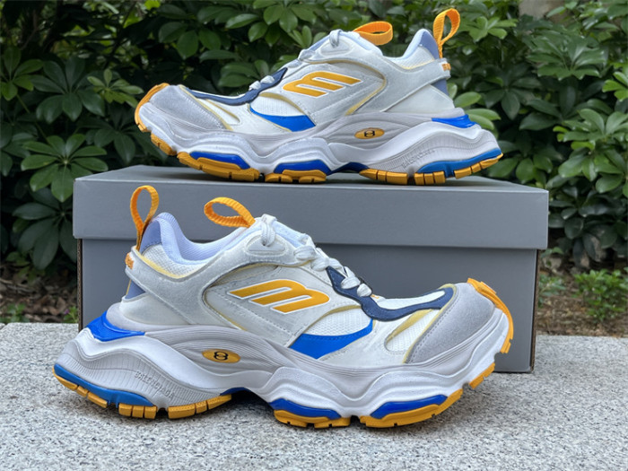 Balenciaga 10XL CARGO Yellow Blue Mesh Round Toe Lace-up Low Top（7-12 work day deliver）
