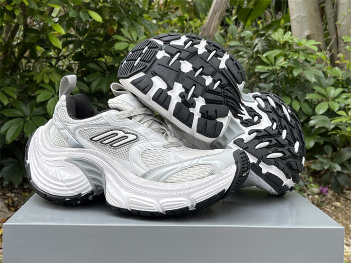 Balenciaga 10XL CARGO Silver Mesh Round Toe Lace-up Low Top（7-12 work day deliver）