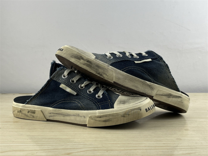 Balenciaga 22 summer new PARIS worn and distressed effect casual low-top canvas shoes（7-12 work day deliver）