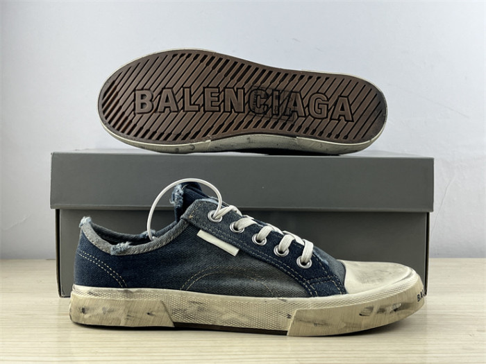 Balenciaga 22 summer new PARIS worn and distressed effect casual low-top canvas shoes（7-12 work day deliver）
