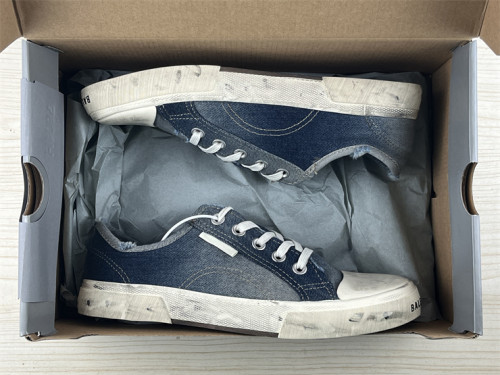 Balenciaga 22 summer new PARIS worn and distressed effect casual low-top canvas shoes（7-12 work day deliver）