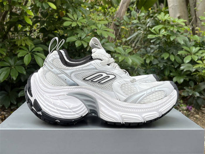 Balenciaga 10XL CARGO Silver Mesh Round Toe Lace-up Low Top（7-12 work day deliver）