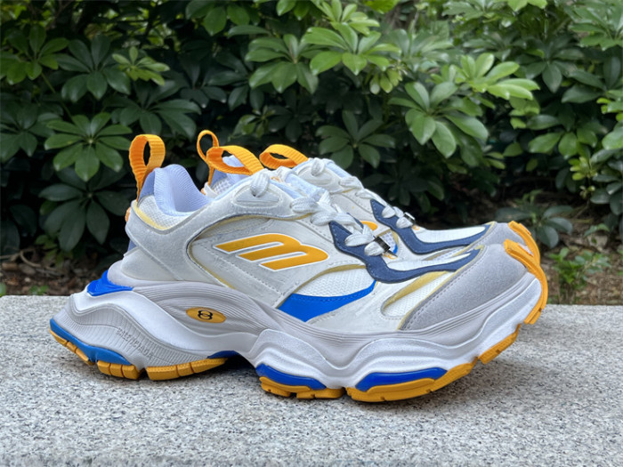 Balenciaga 10XL CARGO Yellow Blue Mesh Round Toe Lace-up Low Top（7-12 work day deliver）
