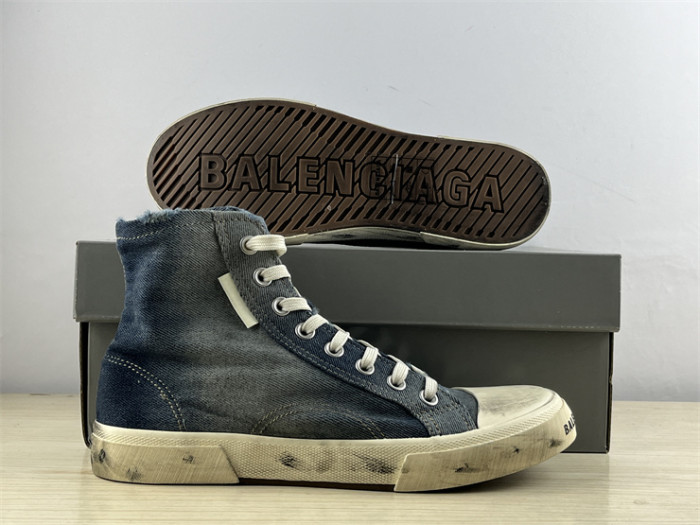 Balenciaga 22 summer new PARIS worn and distressed effect casual low-top canvas shoes（7-12 work day deliver）