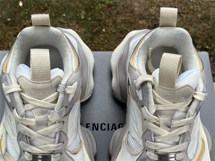 Balenciaga CARGO mesh round toe lace-up low top beige gray（7-12 work day deliver）