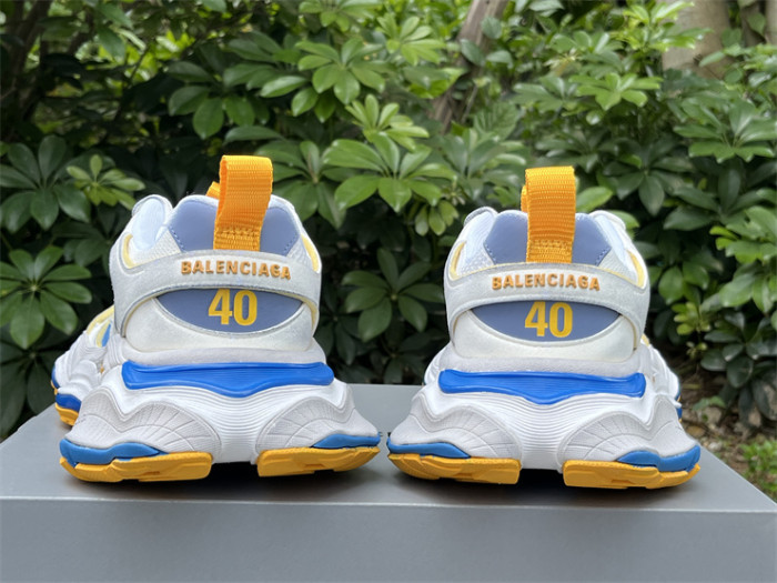 Balenciaga 10XL CARGO Yellow Blue Mesh Round Toe Lace-up Low Top（7-12 work day deliver）