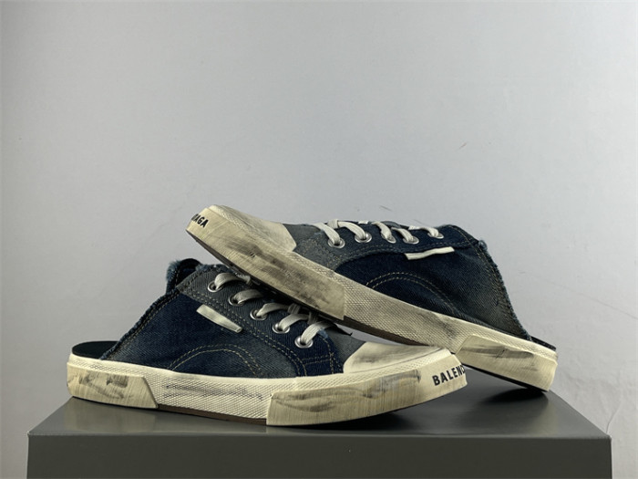 Balenciaga 22 summer new PARIS worn and distressed effect casual low-top canvas shoes（7-12 work day deliver）