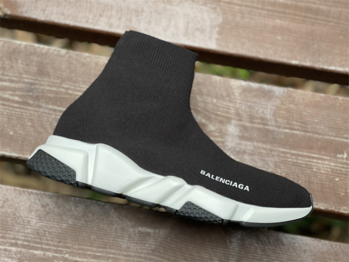 Paris Sock Shoes, Black White Black（7-12 work day deliver）