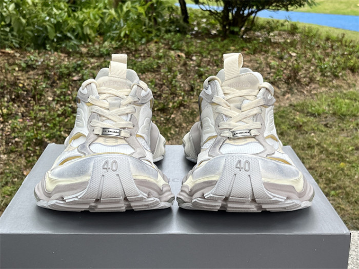 Balenciaga CARGO mesh round toe lace-up low top beige gray（7-12 work day deliver）