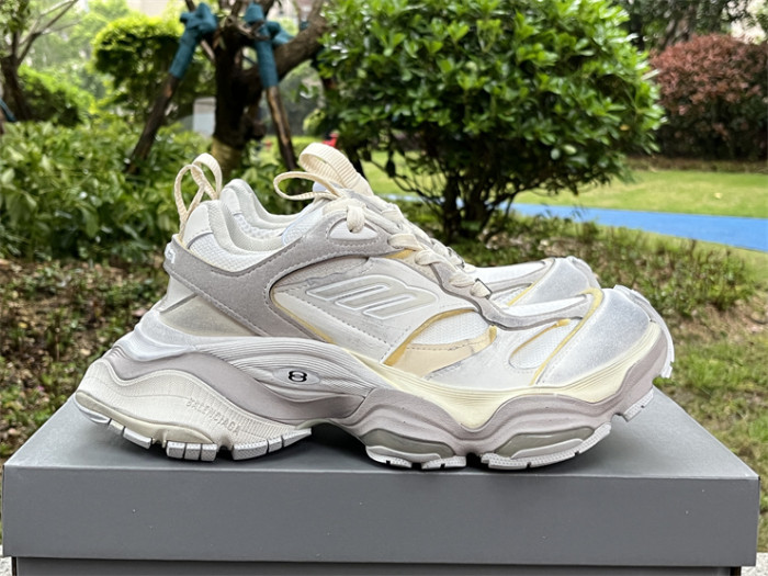 Balenciaga CARGO mesh round toe lace-up low top beige gray（7-12 work day deliver）
