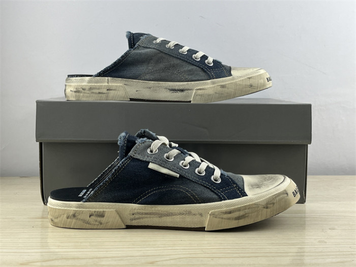 Balenciaga 22 summer new PARIS worn and distressed effect casual low-top canvas shoes（7-12 work day deliver）