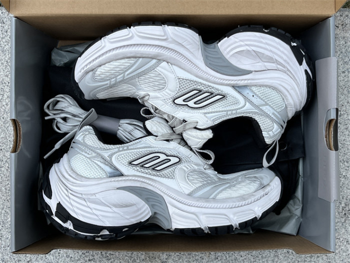 Balenciaga 10XL CARGO Silver Mesh Round Toe Lace-up Low Top（7-12 work day deliver）