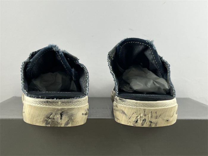 Balenciaga 22 summer new PARIS worn and distressed effect casual low-top canvas shoes（7-12 work day deliver）