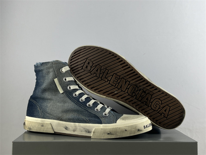 Balenciaga 22 summer new PARIS worn and distressed effect casual low-top canvas shoes（7-12 work day deliver）