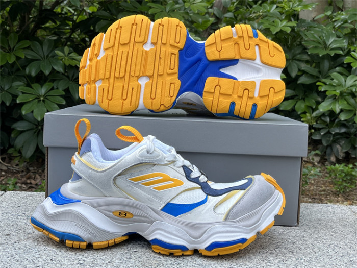 Balenciaga 10XL CARGO Yellow Blue Mesh Round Toe Lace-up Low Top（7-12 work day deliver）