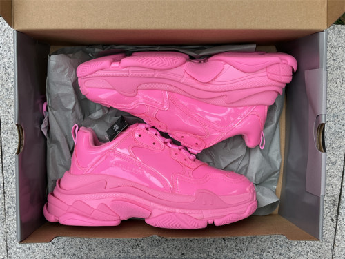 Balenciaga 1.0 Daddy Shoes Pink Patent Leather（7-12 work day deliver）