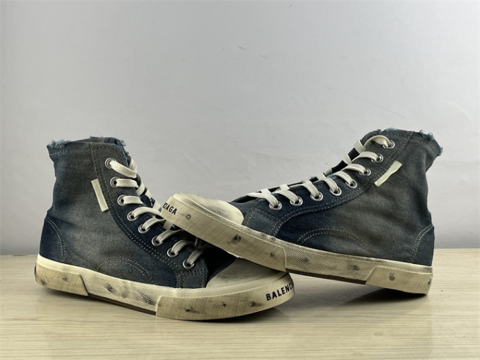 Balenciaga 22 summer new PARIS worn and distressed effect casual low-top canvas shoes（7-12 work day deliver）