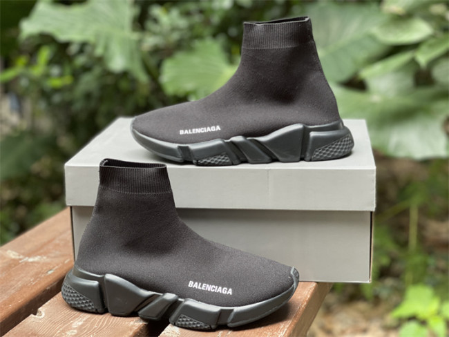 Paris Sock Shoes, Pure Black（7-12 work day deliver）