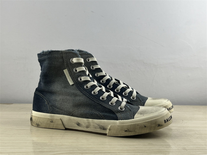 Balenciaga 22 summer new PARIS worn and distressed effect casual low-top canvas shoes（7-12 work day deliver）