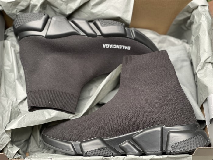 Paris Sock Shoes, Pure Black（7-12 work day deliver）