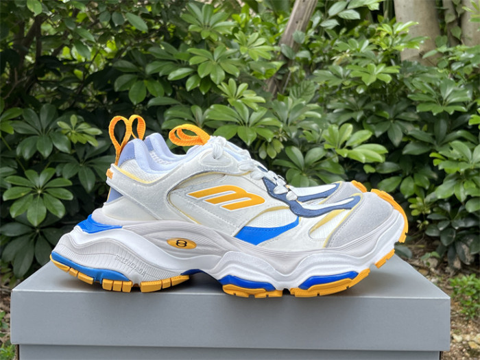 Balenciaga 10XL CARGO Yellow Blue Mesh Round Toe Lace-up Low Top（7-12 work day deliver）
