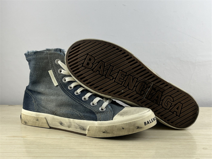 Balenciaga 22 summer new PARIS worn and distressed effect casual low-top canvas shoes（7-12 work day deliver）