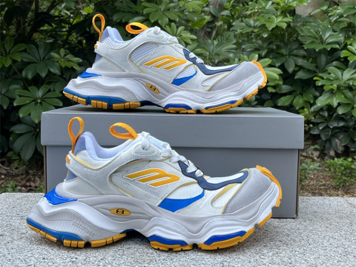Balenciaga 10XL CARGO Yellow Blue Mesh Round Toe Lace-up Low Top（7-12 work day deliver）