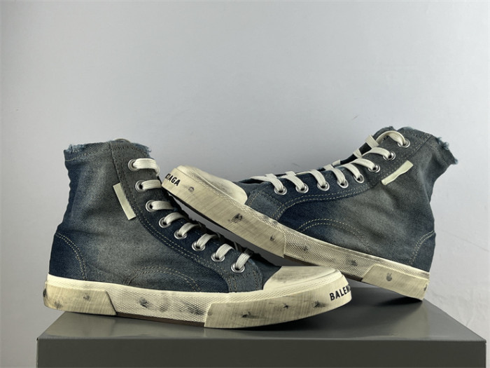 Balenciaga 22 summer new PARIS worn and distressed effect casual low-top canvas shoes（7-12 work day deliver）