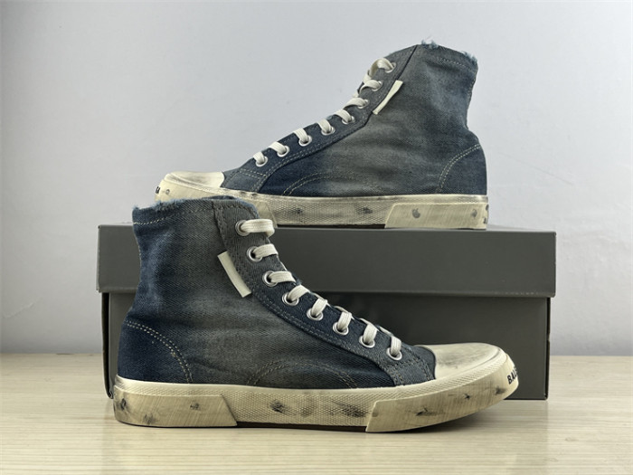 Balenciaga 22 summer new PARIS worn and distressed effect casual low-top canvas shoes（7-12 work day deliver）